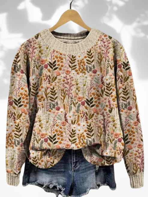 Nova™ | Comfortable Floral Sweater