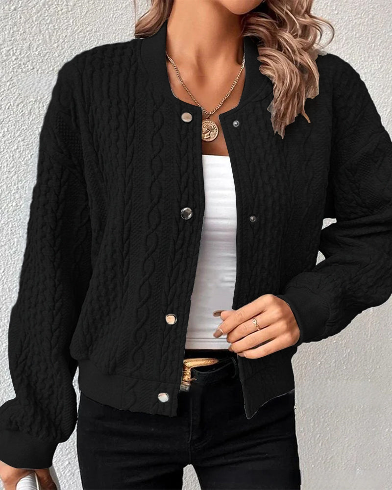 Erika™ - Comfortable knitted jacket with handmade details