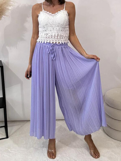 Plissee Culotte Hose