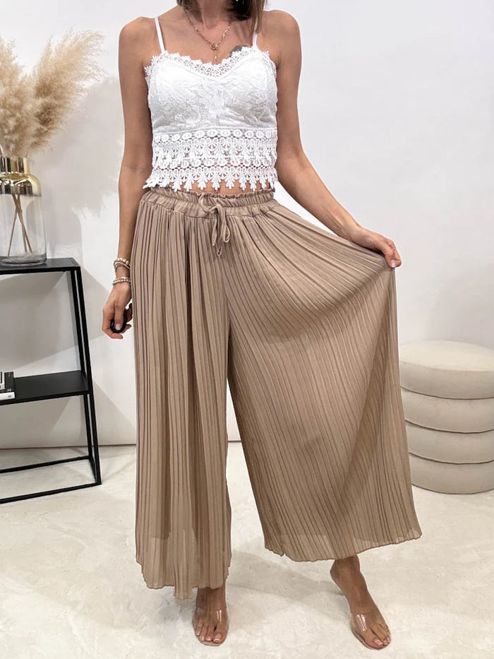 Plissee Culotte Hose