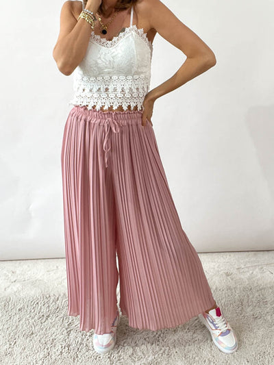 Plissee Culotte Hose